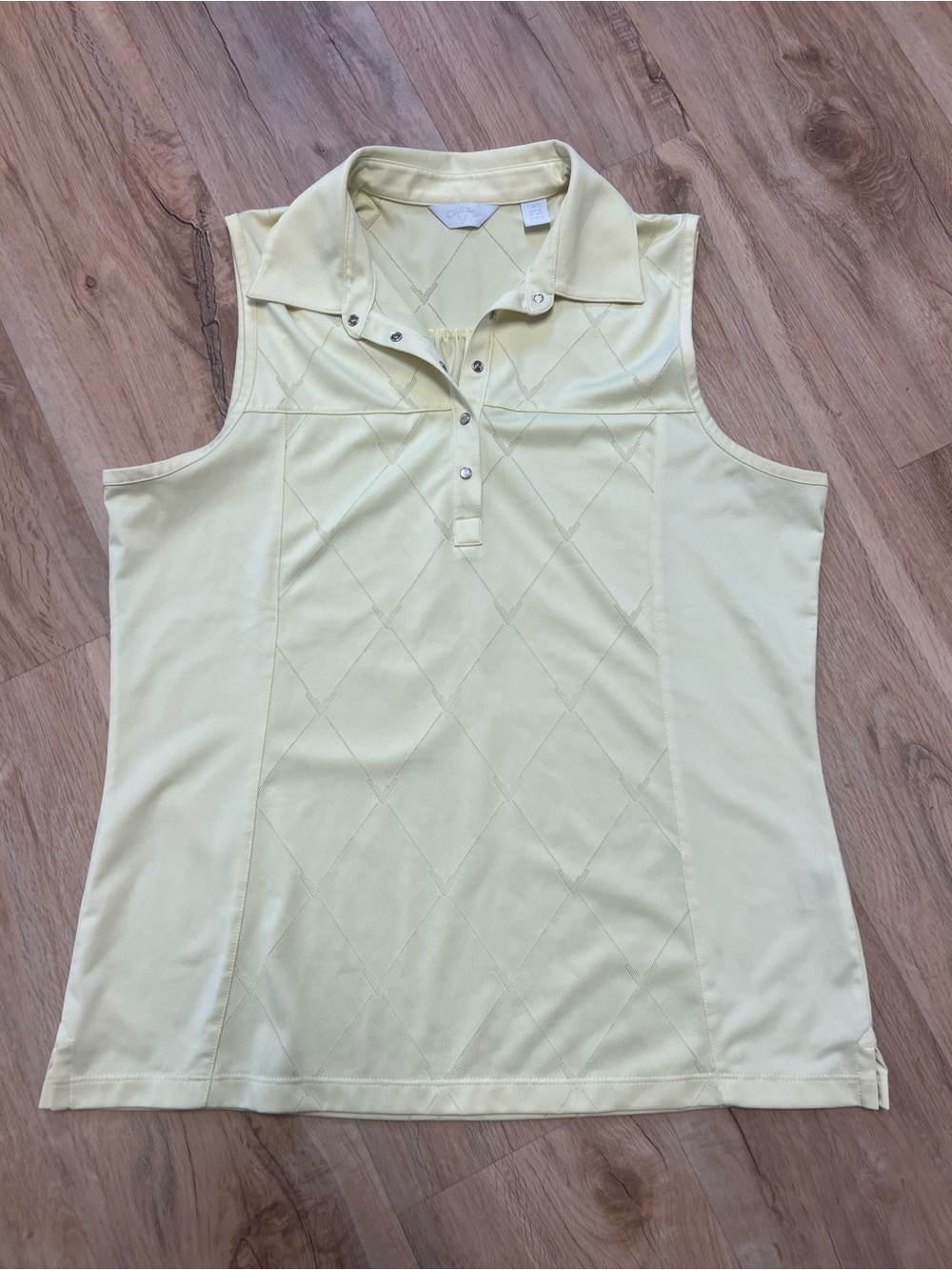 Women’s Callaway Golf Sleeveless Polo Top - Pale Yellow